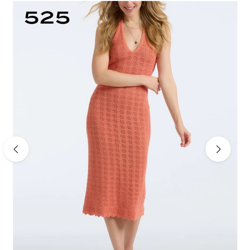 Halter Crochet Midi Dress